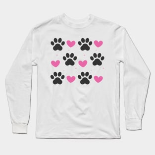 Cat Paws Valentine Cups Long Sleeve T-Shirt